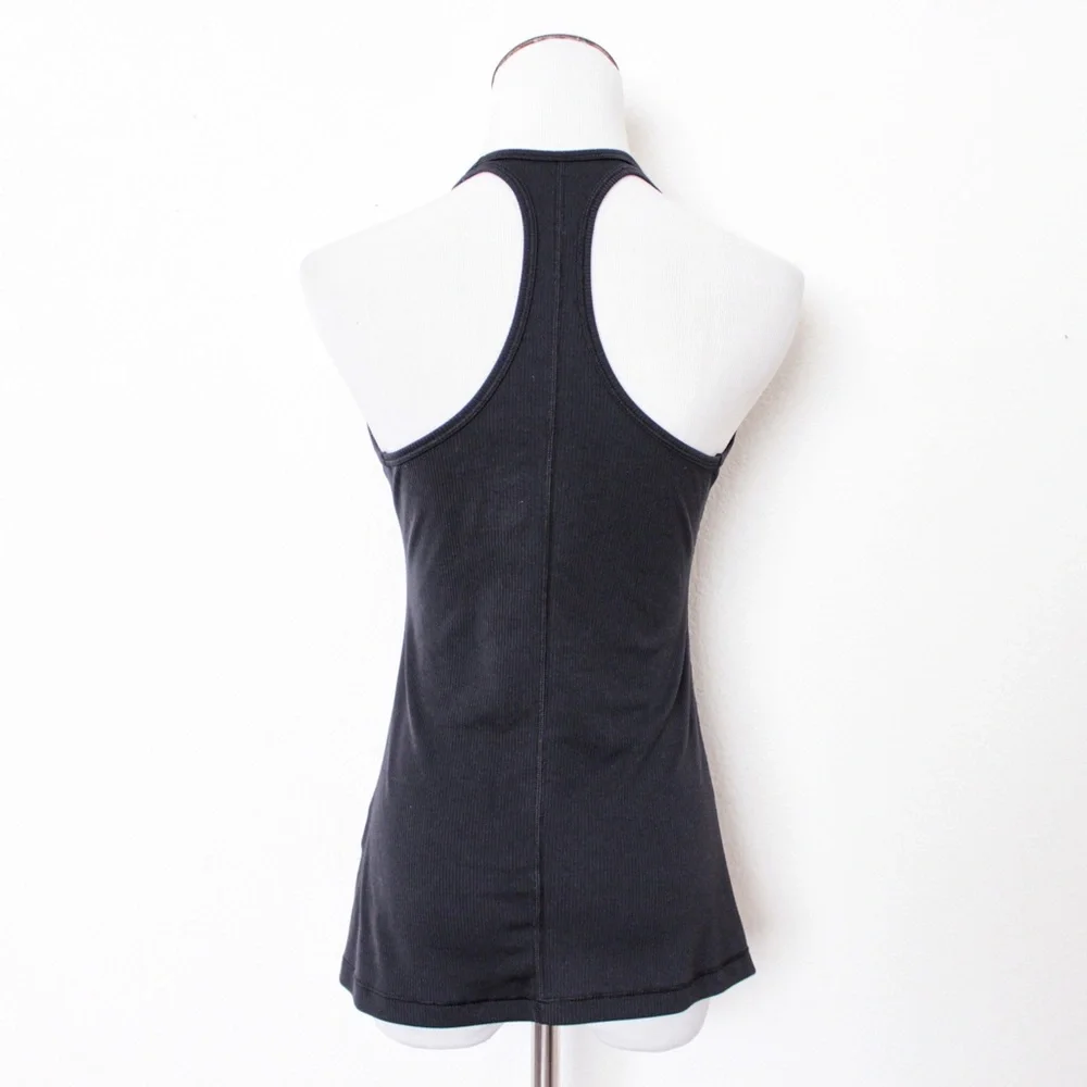 Nike Dri-Fit Slim Fit Black Ribbed Tank Top